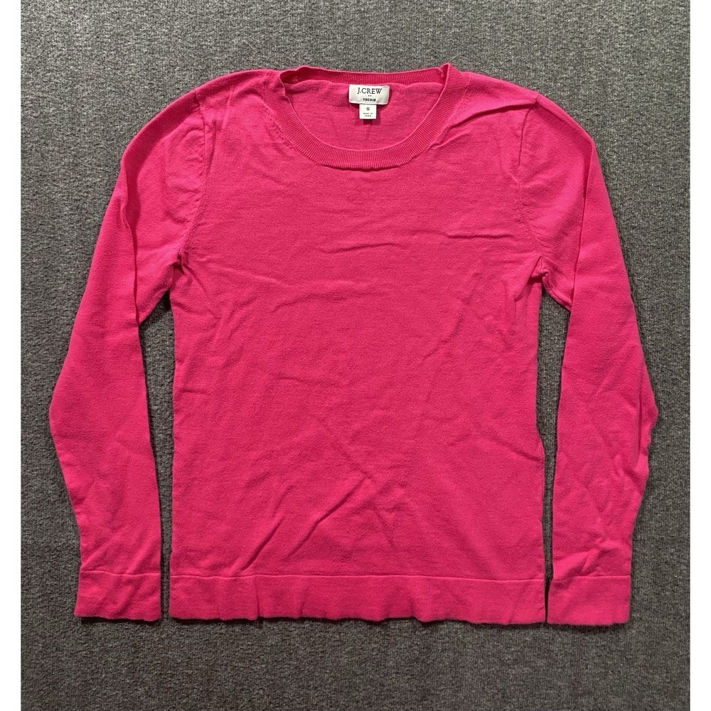 J.Crew Womens Pink Cotton Long Sleeve Pullover Teddie Sweater S